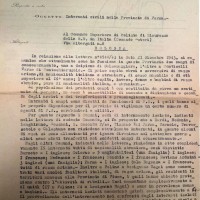 Relazione del Capo della provincia al Comando del servizio di sicurezza tedesco in Italia sui campi di concentramento presenti nel parmense, 7 gennaio 1944. Archivio di Stato di Parma