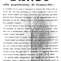 Bando tedesco alla Popolazione di Comacchio (Archivio storico Comacchio)