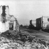 Porto Garibaldi. Via Provinciale bombardata. ASDS Ferrara