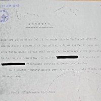 Documento fascista su azione gap corso Garibaldi