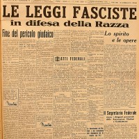 La prima pagina del Popolo di Romagna del 12 novembre 1938