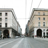 Via Mazzini oggi, dopo gli interventi urbanistici del dopoguerra