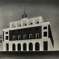 Tavola del progetto architetto di C. Valle (1934)