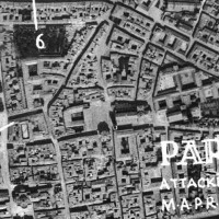 Ripresa aerea del centro di Parma durante l'incursione di bombardieri alleati, 13 maggio 1944