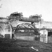 Lavori per la sistemazione del Ponte Vecchio, ottobre 1944 (BCM Fondo Dellamore, FDP 1228)