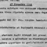 Alcune azioni di sabotaggio riportate nel diario storico della 78° Brigata Garibaldi Sap