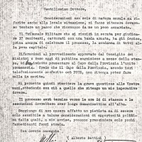 Lettera del questore di Parma sul processo ai partigiani catturati sul Montagnana, 20 aprile 1944