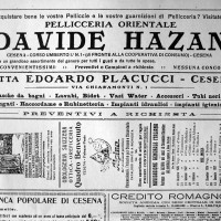 Pubblicità della pellicceria Hazan sul giornale cattolico "Il Risveglio" del 1926