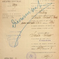 Certificato di razza ebraica di Corrado Saralvo