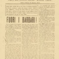 “Il grido del popolo”, agosto 1944: periodico della Divisione Giustizia e Libertà di Piacenza stampato prima a Bobbio e poi a Bettola.