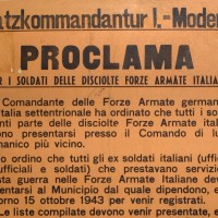 Proclama Paltzkommandantur di Modena.