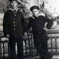 Zelio Strada (a sx), figlio di Urbano, residente al Mulino fino al 1928, poi riconosciuto partigiano della 28ª Brigata Gordini