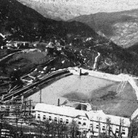 Foto aerea storica della centrale di Ligonchio