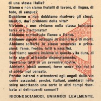 Nella prima fase dell’occupazione nazista i fascisti della Repubblica Sociale Italiana rivolgono appelli agli italiani affinché si ricompattino nella lotta contro gli Alleati. I loro sforzi propagandistici non ottengono, tuttavia, un seguito di massa.