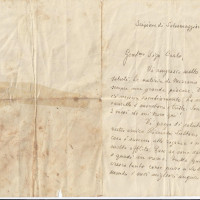 Lettera inviata dal campo di Scipione (Salsomaggiore) da Giuseppe Alcalaj, ebreo jugoslavo precedentemente internato a Mezzani.