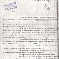 Relazione del Ministro per l’Interno al Duce sulla protesta davanti al Tribunale, 20 aprile 1944