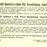 Appello del Comitato di liberazione nazionale agli agenti della questura di Modena.