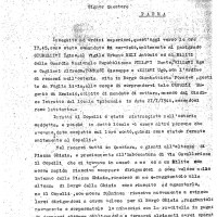 Questura di Parma, resoconto dell’uccisione dell’antifascista Eugenio Copelli, 9 marzo 1944