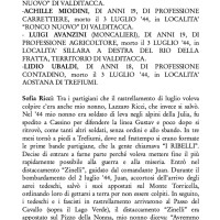 la testimonianza della nipote di Lazzaro Ricci del distaccamento Zinelli in “Ribelli della montagna” (https://www.mabappennino.it/il-progetto-mappe-di-comunita/). 