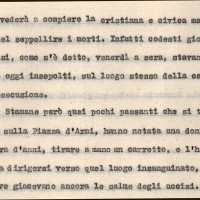 Nella giornata del 15 aprile 1945 il cronista Adamo Pedrazzi racconta il recupero del corpo di un giovane partigiano