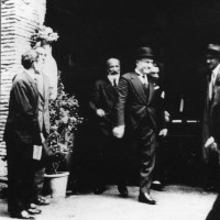 Formiggini e Mussolini alla fiera del libro di Roma nel 1931.