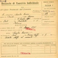 Saralvo Renzo, Vendita stoffe al minuto, Piazza Saffi 9, 1931 (CCIAA)