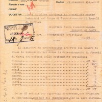 Documento del dicembre 1943 che attesta l'arrivo a Fossoli di ebrei.