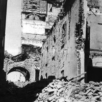 Rovine dell'Archivio di Stato bombardato il 13 maggio 1944